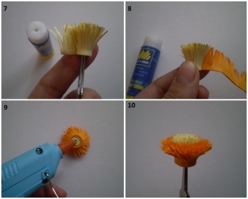 Kvilling păpădia în domeniu (tehnologie) Păpădia în tehnicile quilling