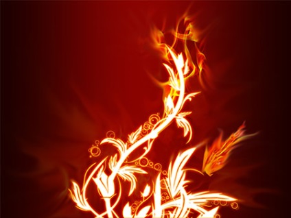 Foc de flori (degetul Smudge Tool) floare de foc