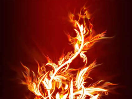 Foc de flori (degetul Smudge Tool) floare de foc
