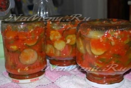 Castravetele și sos de roșii pentru rețete de iarnă cu fotografii (iarna) Castravetele și sos de tomate pentru rețete de iarnă cu fotografii