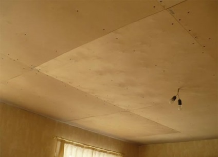 finisaj plafon PFL cu mâinile lor și cum să arma cu atât mai bine pentru a picta (ei) Finalizarea plăci aglomerate tavan, cu mâinile lor și cum să arma cu atât mai bine vopseaua