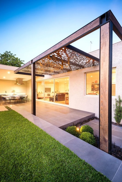 Pergole din lemn si metal in gradina design peisagistic, design frumos cu o bancă pentru grădină (proiectare) Pergole din lemn si metal in gradina peisaj de design, un design frumos cu o bancă pentru grădină