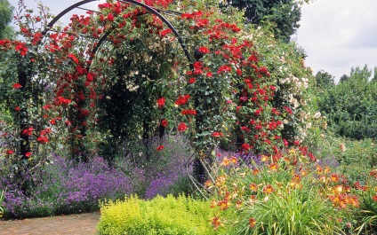 Pergole din lemn si metal in gradina peisaj de design, un design frumos cu o bancă pentru grădină (pergola) Pergole din lemn si metal in gradina peisaj de design, un design frumos cu o bancă pentru grădină