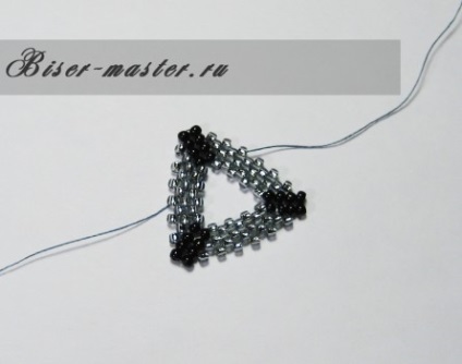 Tese în vrac a formei triunghi de mărgele de mozaic - cursuri de master cu margele (geometric) Weave în vrac a formei triunghi de margele mozaic - ateliere de lucru cu margele