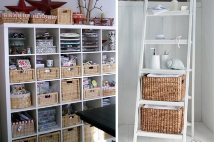 Răchită coș în interior (magazin de mobila) Răchită coș în interior