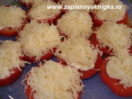Tomate cu gustare de brânză (roșii gustare cu usturoi) Tomate și aperitiv brânză