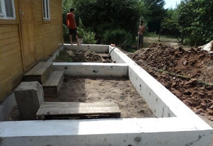 Extinderea la casa de blocuri de spumă - construirea de case si structuri din blocuri de spumă (casa din lemn de spumă) Extensie la casa de blocuri de spumă - construirea de case și construcții de blocuri de spumă