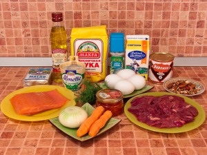 Profitroles cu trei opțiuni de umplere (umplutura mix de gătit) Profitroles trei topping întruchipările