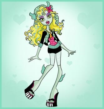 Desenați laguna albastra de la Monster High (desen Monster High) Desenați laguna albastra de la Monster High