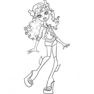 Desenați laguna albastra de la Monster High (desen Monster High) Desenați laguna albastra de la Monster High
