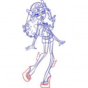Desen Blue Lagoon din monstru mare (ca monstru high draw) Desenați laguna albastra de la Monster High