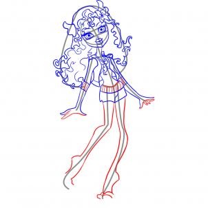 Desenați laguna albastra de la Monster High (desen Monster High) Desenați laguna albastra de la Monster High