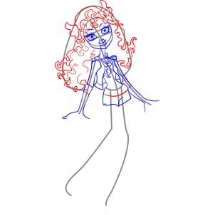 Desenați laguna albastra de la Monster High (desen Monster High) Desenați laguna albastra de la Monster High