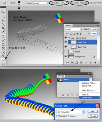 Desenați răsucită cablul telefonic de la zero folosind Photoshop (zero) Egal răsucită cablul telefonic de la zero folosind Photoshop