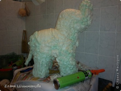 figura de grădinărit cu propriile sale mâini - de la elefant spumă (elefant) mâini grădină figurină - elefant de spumă