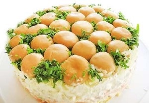 Salata de ciuperci „Meadow“ câteva rețete cu pas cu pas fotografii (reteta salata de luncă de ciuperci cu fotografie) Salata de „Meadow ciuperci“ câteva rețete cu pas cu pas fotografii