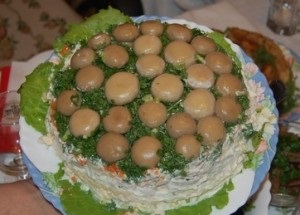 Salata de ciuperci „Meadow“ câteva rețete cu pas cu pas fotografii (reteta salata de luncă de ciuperci cu fotografie) Salata de „Meadow ciuperci“ câteva rețete cu pas cu pas fotografii
