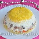 Salata de pui cu ciuperci, reteta cu fotografie delicios