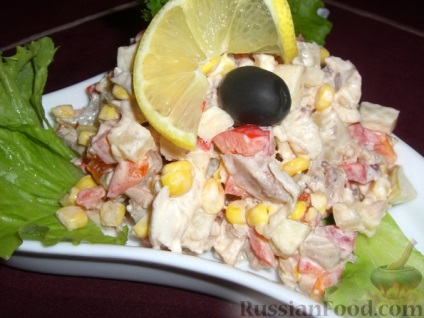 Salata cu ananas și pui de a doua parte (relație) Salata cu ananas și al doilea pui parte