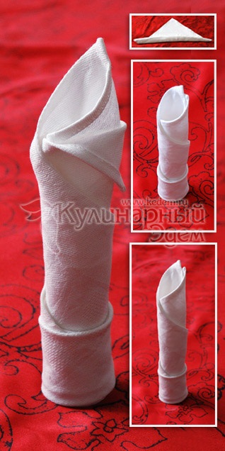 decorare servetele de masa (Fold un șervețel pătrat) - serviete Servetele - servetele decor de masă