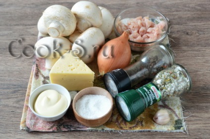 Ciuperci umplute cu carne tocată în cuptor - o reteta cu fotografie (gustări) Ciuperci umplute cu carne tocată în cuptor - reteta cu o fotografie