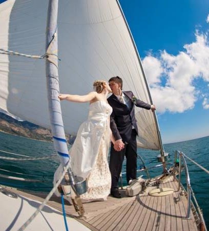 O nunta intr-un stil nautic (într-un decor de nunta stil marin) O nuntă într-o temă nautică