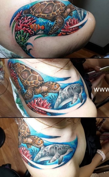 Tatuaj broască țestoasă tatuaj semnificație, fotografii, schițe (tatuaj) Tatuaj broască țestoasă tatuaj semnificație, fotografii, schițe