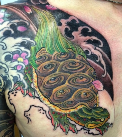 Tatuaj broască țestoasă tatuaj semnificație, fotografii, schițe (valoare) Tatuaj broască țestoasă tatuaj semnificație, fotografii, schițe