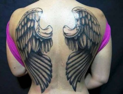 Aripi de Tatuaje valoare tatuaj, 34 de fotografii, desene (aripi) Aripi de tatuaje de valoare tatuaj, 34 fotografii, schițe