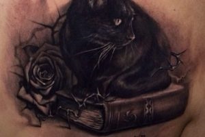 Cat tatuaj pe spate - adică fotografii, schițe (tatuaj) Cat tatuaj pe spate - adică fotografii, schițe