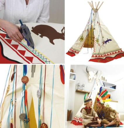 Wigwam cu mâinile lor (lor) mâinile wigwam proprii