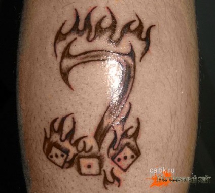 Valoarea tatuaj zaruri - poze tatuaje (adică fotografii zaruri tatuaj tatuaj) Valoarea tatuaj zaruri - poze tatuaj