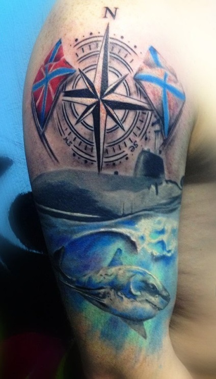 Military Tattoo (piept de grupa de sânge) tatuaj militar