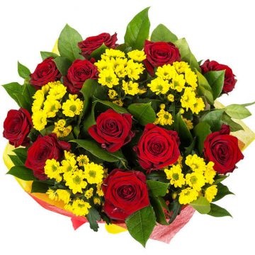 buchet de mireasa din trandafiri rosii - o floristica de nunta clasic (roșu) buchet de mireasa din trandafiri rosii - o nunta clasica floristica
