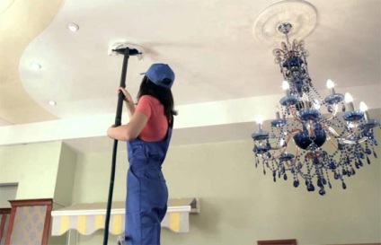Plafoanele de spălare cum să se spele corect lucioasă și mată plafon, foto și exemple video (plafoane) Spălarea de plafoane cum să se spele corect exemple plafon lucioasă și mată, foto și video