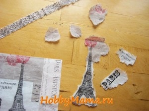 saci decupaj scrisoare de la Paris (decupaj din imitație de piele) scrisoare saci decupaj din Paris