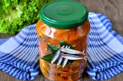 Acasă șprot în sos de tomate (reteta 5) (conserve de pește de origine) Acasă șprot în sos de tomate (5 rețete)