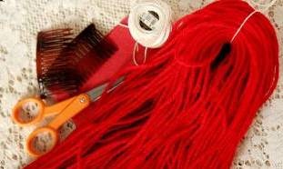Producerea peruca pentru un clovn (peruca) fabricație o peruca pentru clovn