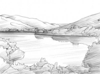 Cum de a desena un lac creion în etape - imagini și desene pe desktop  gratuit