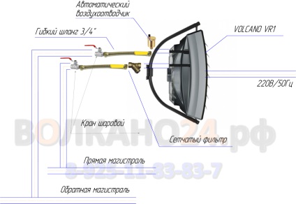 Cum de a conecta sisteme de încălzire VR1 vulcan la linia de încălzire (de încălzire) Cum de a conecta sisteme de încălzire VR1 vulcan la linia de încălzire