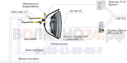 Cum de a conecta sisteme de încălzire VR1 vulcan la linia de încălzire (vulcan) Cum de a conecta sisteme de încălzire VR1 vulcan la linia de încălzire