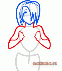 Cum să elaboreze corpul personaj anime pe exemplul unei fete ca creion ușor și simplu, (corp) Cum de a desena personaje anime pe fata exemplul corpului, cât de ușor și simplu creion,