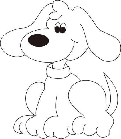 Cum de a face aplicații din hârtie - Dog - (pentru copii de vârstă preșcolară (hârtie) Cum de a face aplicații din hârtie - Dog - (pentru copii de vârstă preșcolară