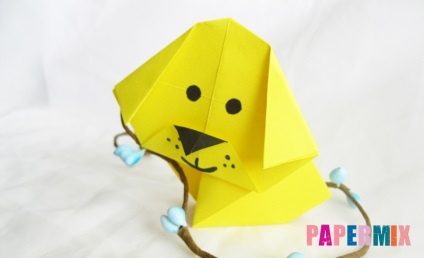 Cum sa faci un catelus dintr-o hârtie în etape (catelus fotografie hârtie lecție origami pentru copii cu propriile lor mâini) Cum sa faci un catelus dintr-o hârtie în etape
