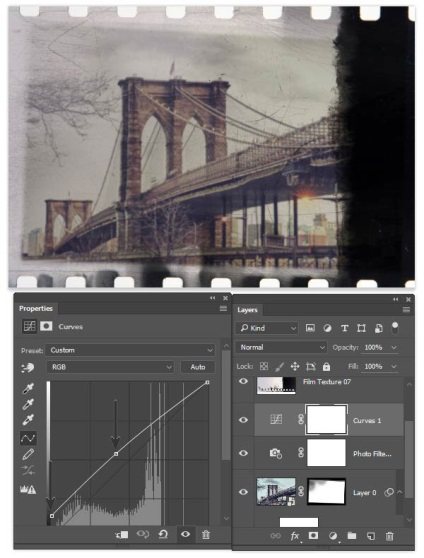 Cum să poarte o fotografie în Photoshop (du-te la meniul Filter & gt;) Cum să poarte o fotografie în Photoshop