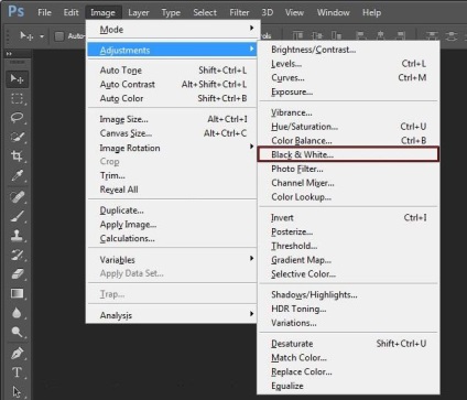 La fel ca în Photoshop pentru a face o fotografie alb-negru - 4 tutorial