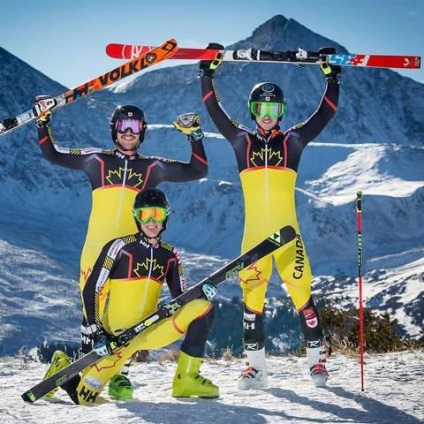 Schiorii canadieni au împărtășit impresiile despre schi de slalom uriaș, cu o raza de 30 m, toate