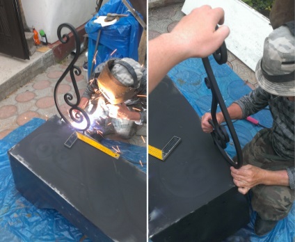 BBQ pe picioare cu elementele de forjare propriile lor mâini DIY (BBQ) BBQ pe picioare cu elementele de forjare propriile lor mâini, o faci singur