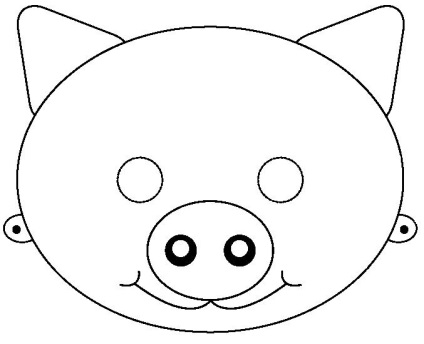 Porc masca cu mâinile (lui) Porc masca propriile lor mâini