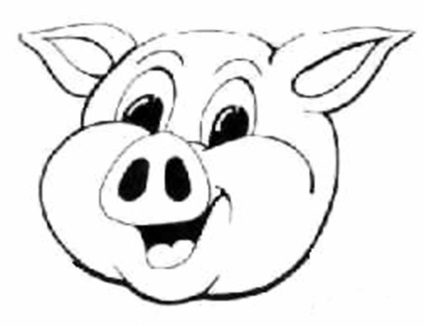 Masti purcei cu mâinile lor din hârtie - de porc model de masca - cap de porc pe o hârtie de descărcare (sa) Masti purcei cu mâinile lor din hârtie - porc masca șablon - cap de porc pe o hârtie de descărcare